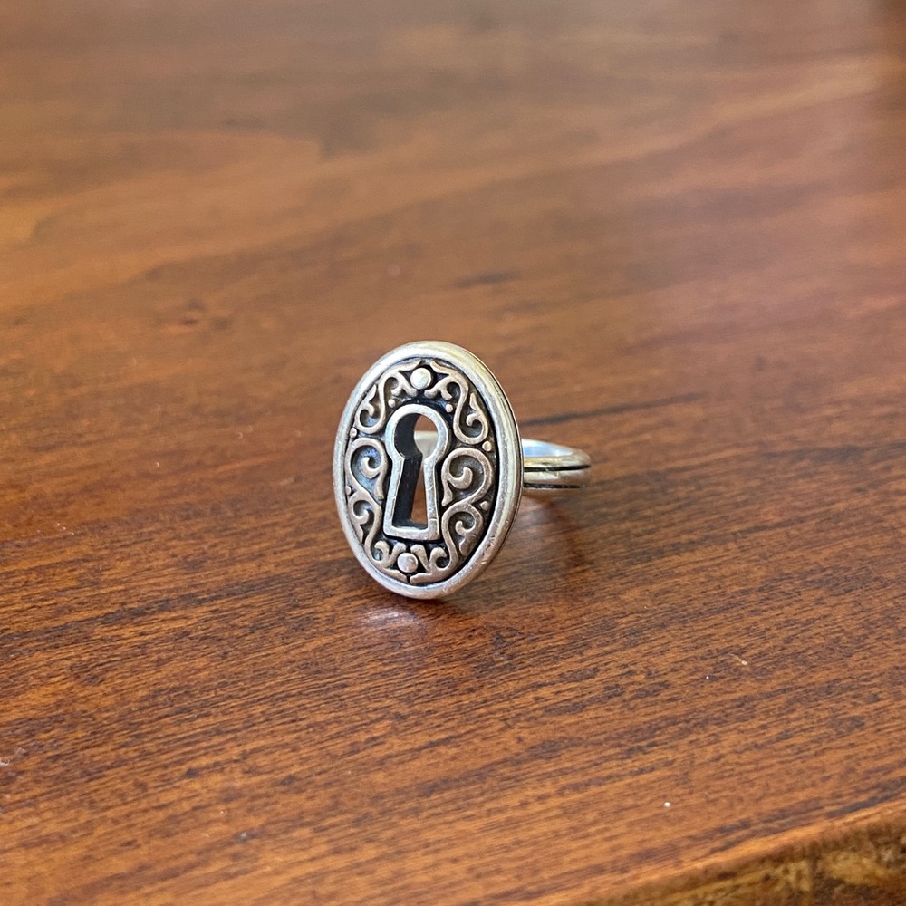 James Avery Journey Keyhole Ring Bronze and Sterling Silver